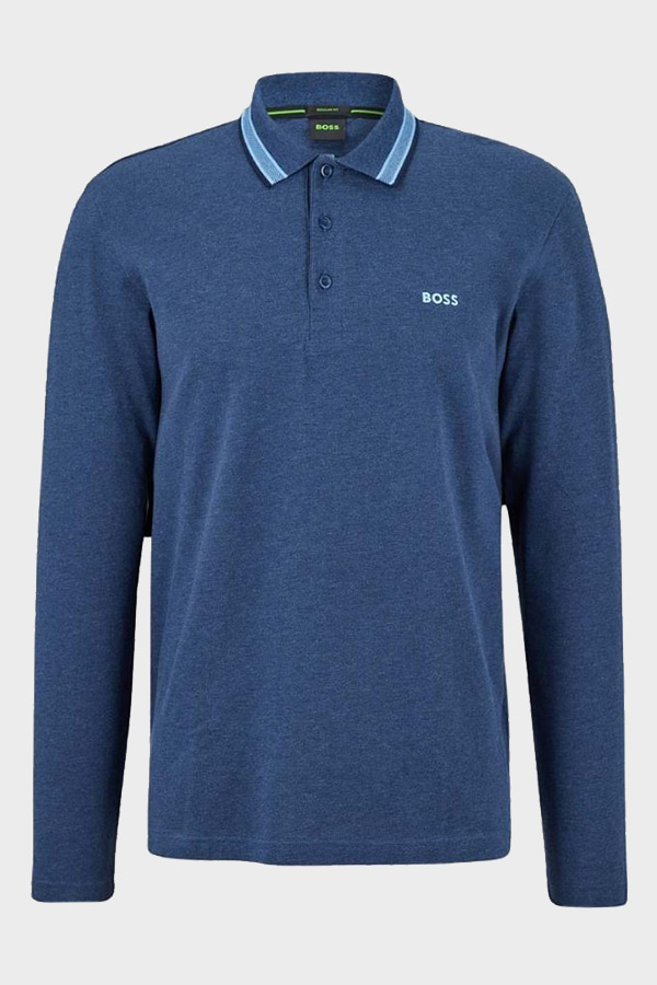 POLO SHIRT BOSS - 487 BLUE-GRAY